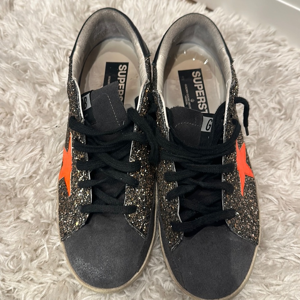 Golden Goose Superstar size 41 glitter sneakers